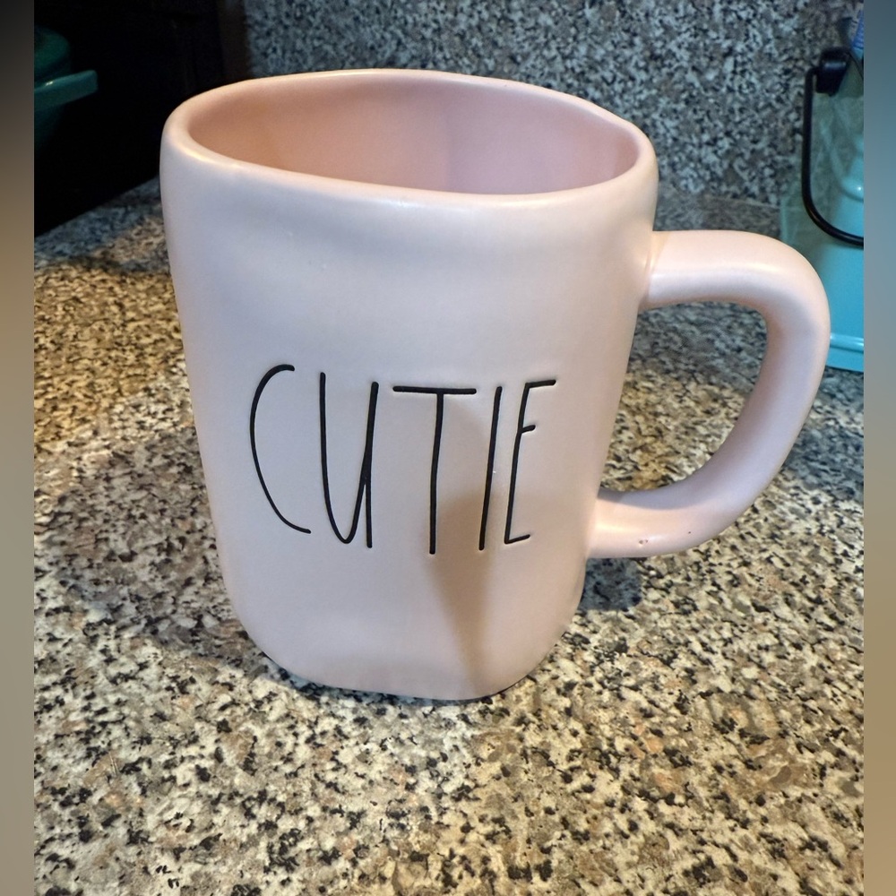 Rae Dunn Pink 'Cutie' Mug -NWOT